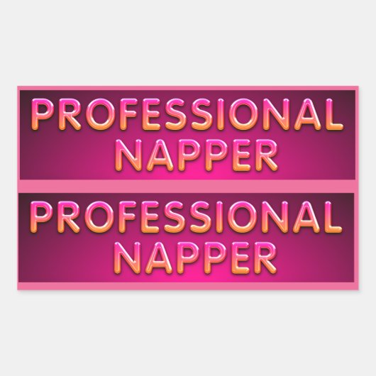Professioneller Schläfer-Typografie Rechteckiger Aufkleber (Vorderseite)