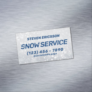 Professioneller Schneeräumdienst Winterdienst Magnetische Visitenkarte