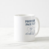 Professioneller Seitenwender Lustiges Buchgeschenk Kaffeetasse (VorderseiteRechts)