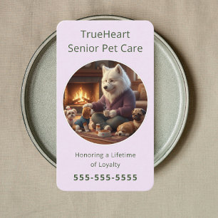 Professioneller Senior-Hundesitter Geriatrische Ti Visitenkarte