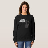 Professioneller Sensenmann Sarkasmus Schwarzer Hum Sweatshirt (Vorne ganz)