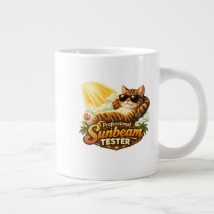 Professioneller Sonnenstrahl-Tester Lustige Katze Jumbo-Tasse