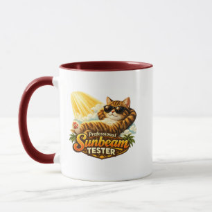 Professioneller Sonnenstrahl-Tester Lustige Katze Tasse