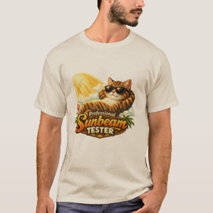 Professioneller Sonnenstrahl-Tester Lustiges Katze T-Shirt