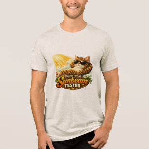 Professioneller Sonnenstrahl-Tester Relaxed Cat Tr Tri-Blend Shirt