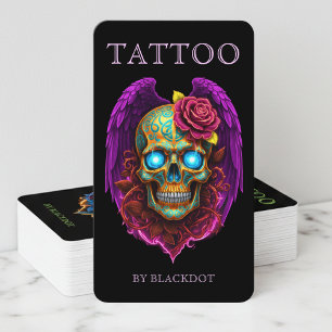 Professioneller Tätowierer Tattoo-Studio geflügelt Visitenkarte