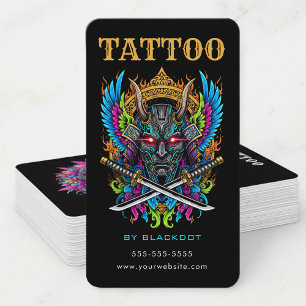 Professioneller Tattoo-Künstler-Dämonenmasken-Täto Visitenkarte
