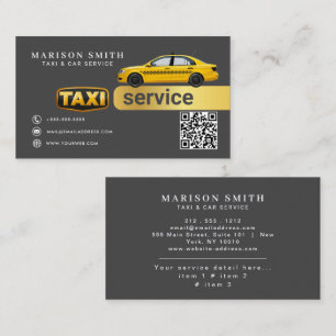 Professioneller Taxi-Service Visitenkarte