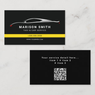 Professioneller Taxi-Service Visitenkarte
