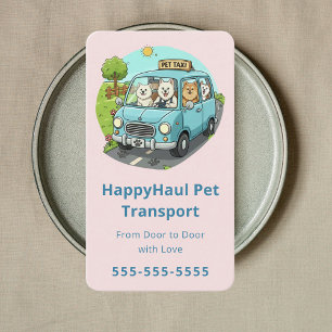 Professioneller Tiertransport Pet-Taxi-Chauffeur Visitenkarte