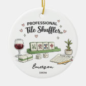 Professioneller Tile-Shuffler-Schmuck Keramik Ornament (Vorne)