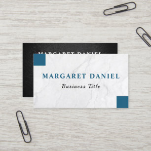 Professioneller Touch Name Anpassen Weiße Marmor Q Visitenkarte
