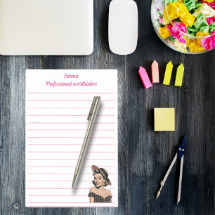 Professioneller Überdenker, elegant, Rosa Personal Post-it Klebezettel