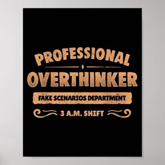 Professioneller Überdenker falsche Szenarien Abtei Poster (Vorne)