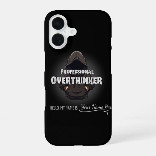Professioneller Überdenker Lustiger Benutzername iPhone 16 Hülle (Rückseite)