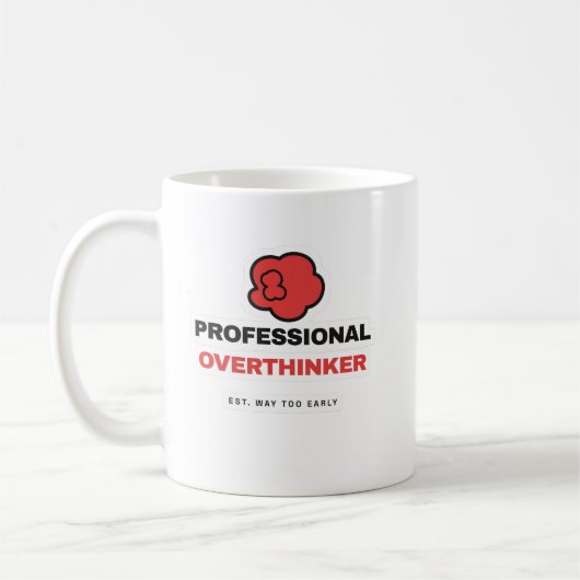 Professioneller Überdenker Lustiger Kaffeebecher Kaffeetasse (Links)