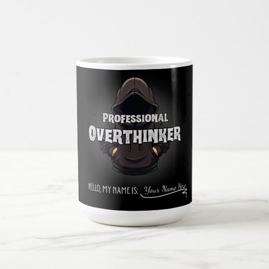 Professioneller Überdenker Lustiger Maßgeschneider Kaffeetasse (Mittel)