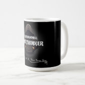 Professioneller Überdenker Lustiger Maßgeschneider Kaffeetasse (VorderseiteRechts)