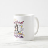 Professioneller Überdenker lustiges Zitat weiß Kaffeetasse (VorderseiteRechts)