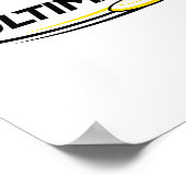Professioneller Ultimate-Frisbee-Disc-Golf-Spieler Poster (Ecke)