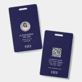 Professioneller Unternehmensmitarbeiter QR-Code-Au Ausweis (Vorder- & Rückseite)