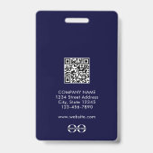 Professioneller Unternehmensmitarbeiter QR-Code-Au Ausweis (Rückseite)
