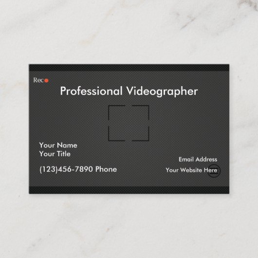 Professioneller Videograf Visitenkarte (Vorderseite)
