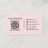 Professioneller Visagist Foto QR Code Visitenkarte (Rückseite)