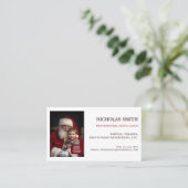 Professioneller Weihnachtsmann-QR-Code-Foto Visitenkarte (Stehend Vorderseite)