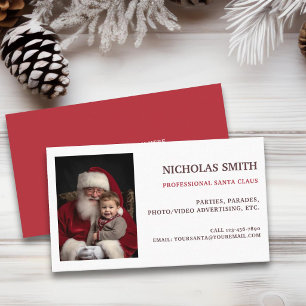 Professioneller Weihnachtsmann-QR-Code-Foto Visitenkarte