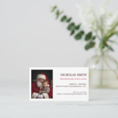 Professioneller Weihnachtsmann-QR-Code-Foto Visitenkarte (Stehend Vorderseite)