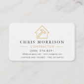 Professioneller Weißgold-Builder-QR-Code Visitenkarte (Vorderseite)