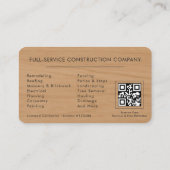 Professioneller Weißgold-Builder-QR-Code Visitenkarte (Rückseite)