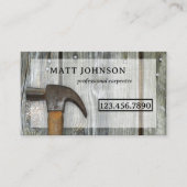 Professioneller Zimmermann Bau QR-Code Visitenkarte (Vorderseite)