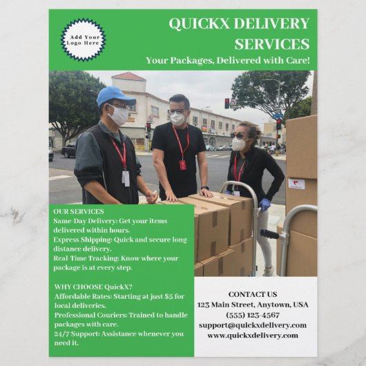 Professioneller Zustelldienst Flyer (Vorne)