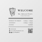 Professionelles 3D-Zahn-Symbol Zahnarzt-Öffnungsze Fensteraufkleber (Blatt)