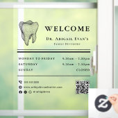 Professionelles 3D-Zahn-Symbol Zahnarzt-Öffnungsze Fensteraufkleber (Zuhause)