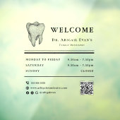 Professionelles 3D-Zahn-Symbol Zahnarzt-Öffnungsze Fensteraufkleber (Blatt 3)