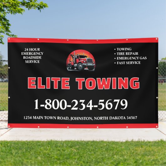 Professionelles Abschleppwagen-Service-Banner | Ri Banner (Außenbereich)