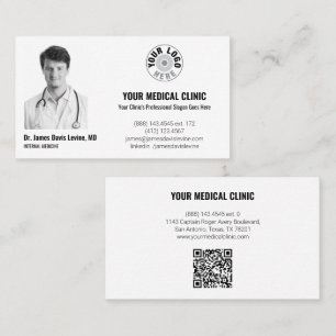 Professionelles Arztfoto & Logo, QR-Code  Visitenkarte