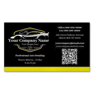Professionelles Auto-Detailing-Autowaschunternehme Magnetische Visitenkarte