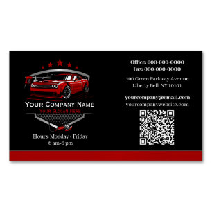 Professionelles Auto-Detailing-Autowaschunternehme Magnetische Visitenkarte