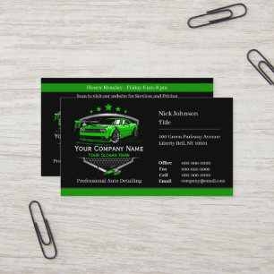 Professionelles Auto-Detailing-Autowaschunternehme Visitenkarte