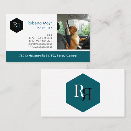 Professionelles automatisches Logo Visitenkarte (Vorne/Hinten)