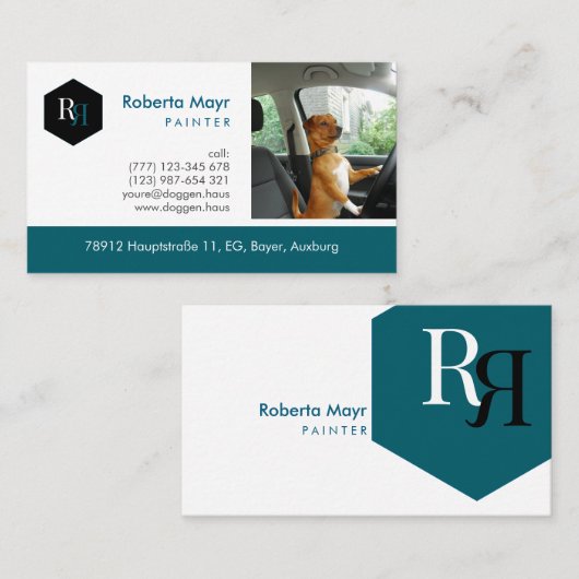 Professionelles automatisches Logo Visitenkarte (Vorne/Hinten)