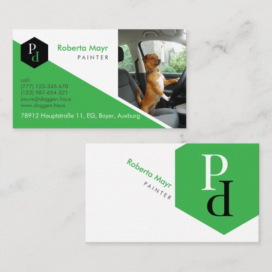 Professionelles automatisches Logo Visitenkarte (Vorne/Hinten)