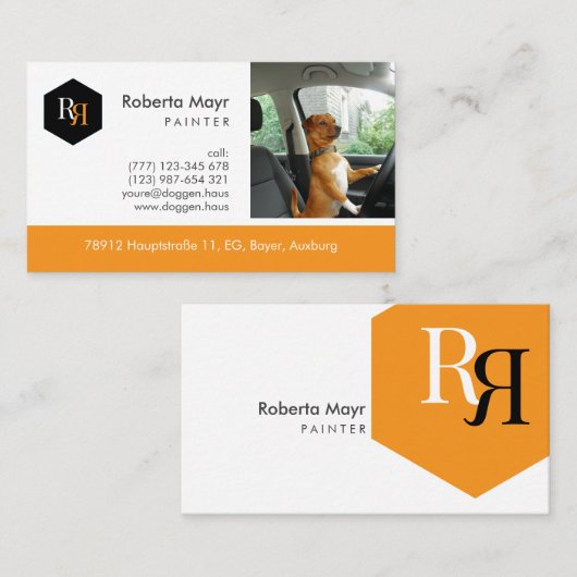 Professionelles automatisches Logo  Visitenkarte (Vorne/Hinten)