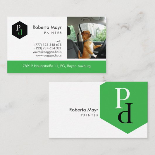 Professionelles automatisches Logo Visitenkarte (Vorne/Hinten)