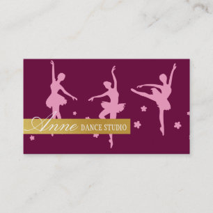 Professionelles Ballettstudio, Dozent, Unterricht Visitenkarte