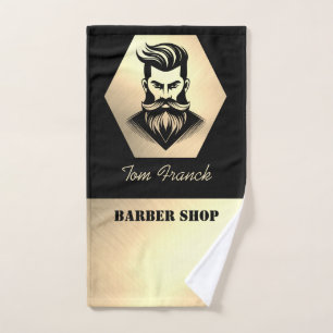 Professionelles Barbier Shop Schwarz&Gold Barbier Handtuch